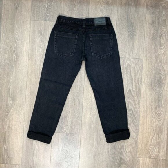 One Teaspoon Awesome Baggies Jeans Black Oak Straight leg Distressed 25 - Picture 13 of 16